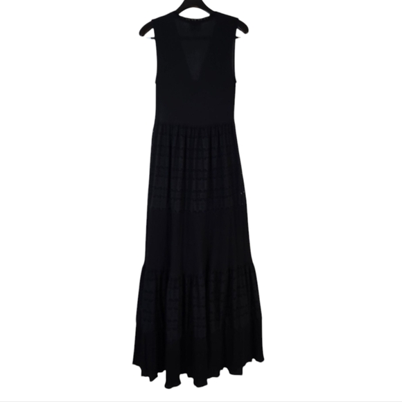 Playa Lucila Black Eyelet Maxi Sun Dress Medium Sundress - Picture 5 of 11